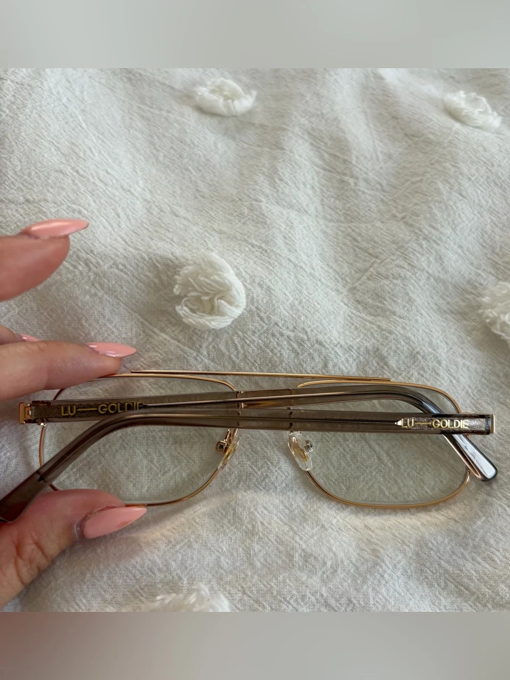 Lu Goldie Evangeline Blue Light glasses Mink